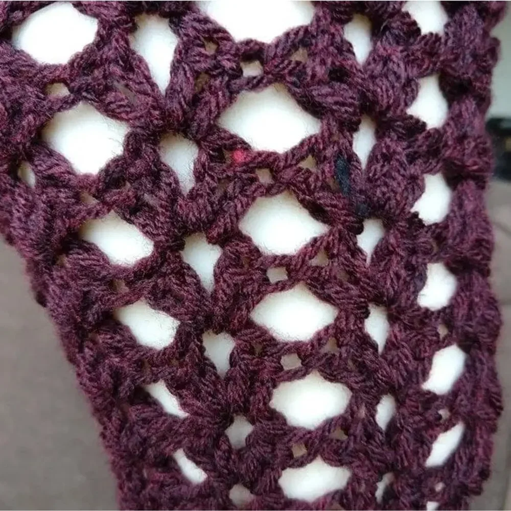Claret Leg Warmers OSFM crochet warm thick chunky over the knee dance premade